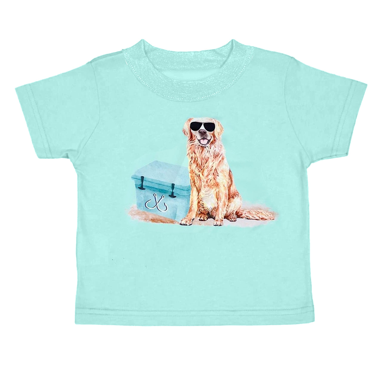 presale BT0681 Fishing Sunglasses Puppy Short Sleeve Top