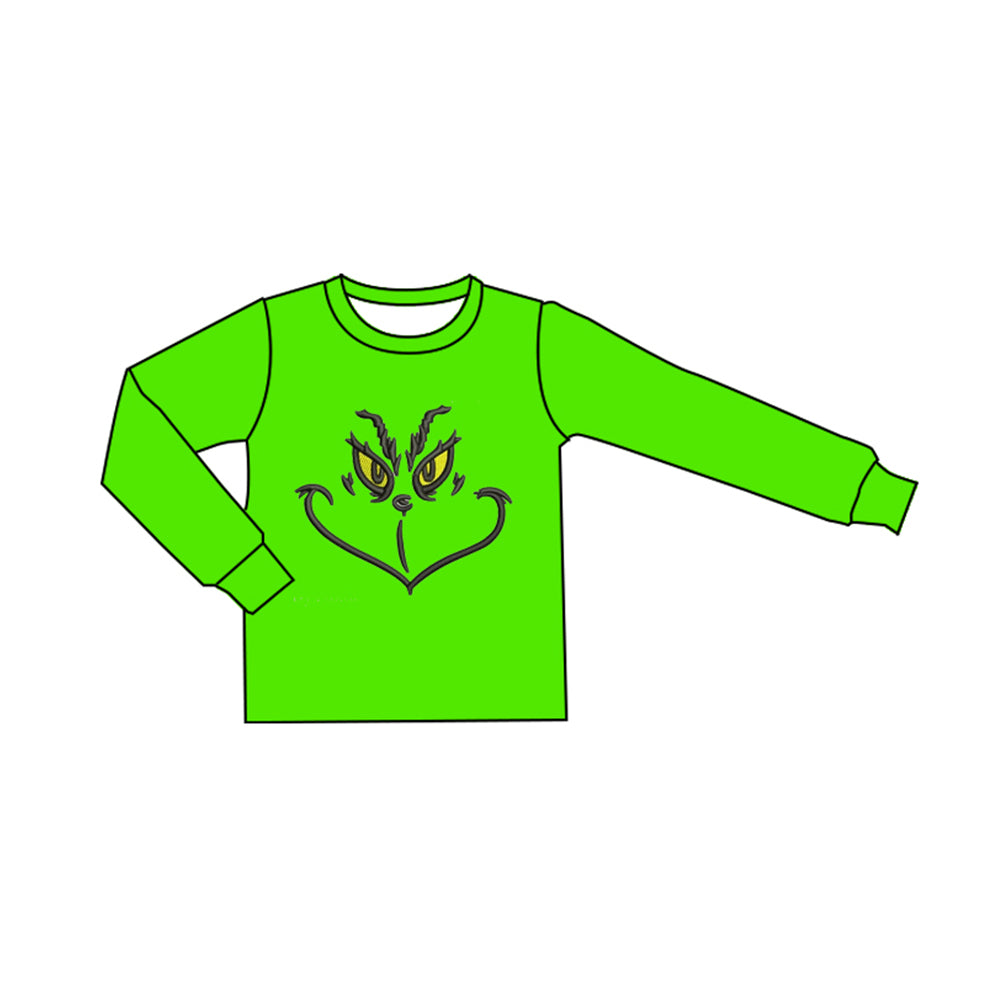 presale BT0724 Smiley light green long-sleeved top
