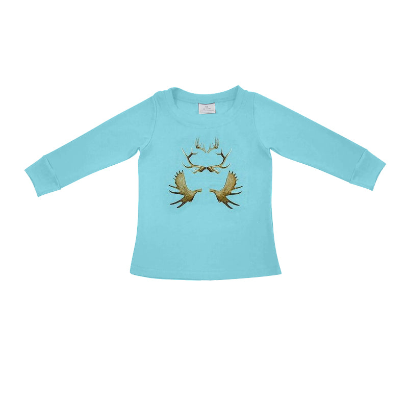 presale BT0729 Antler blue long sleeve top