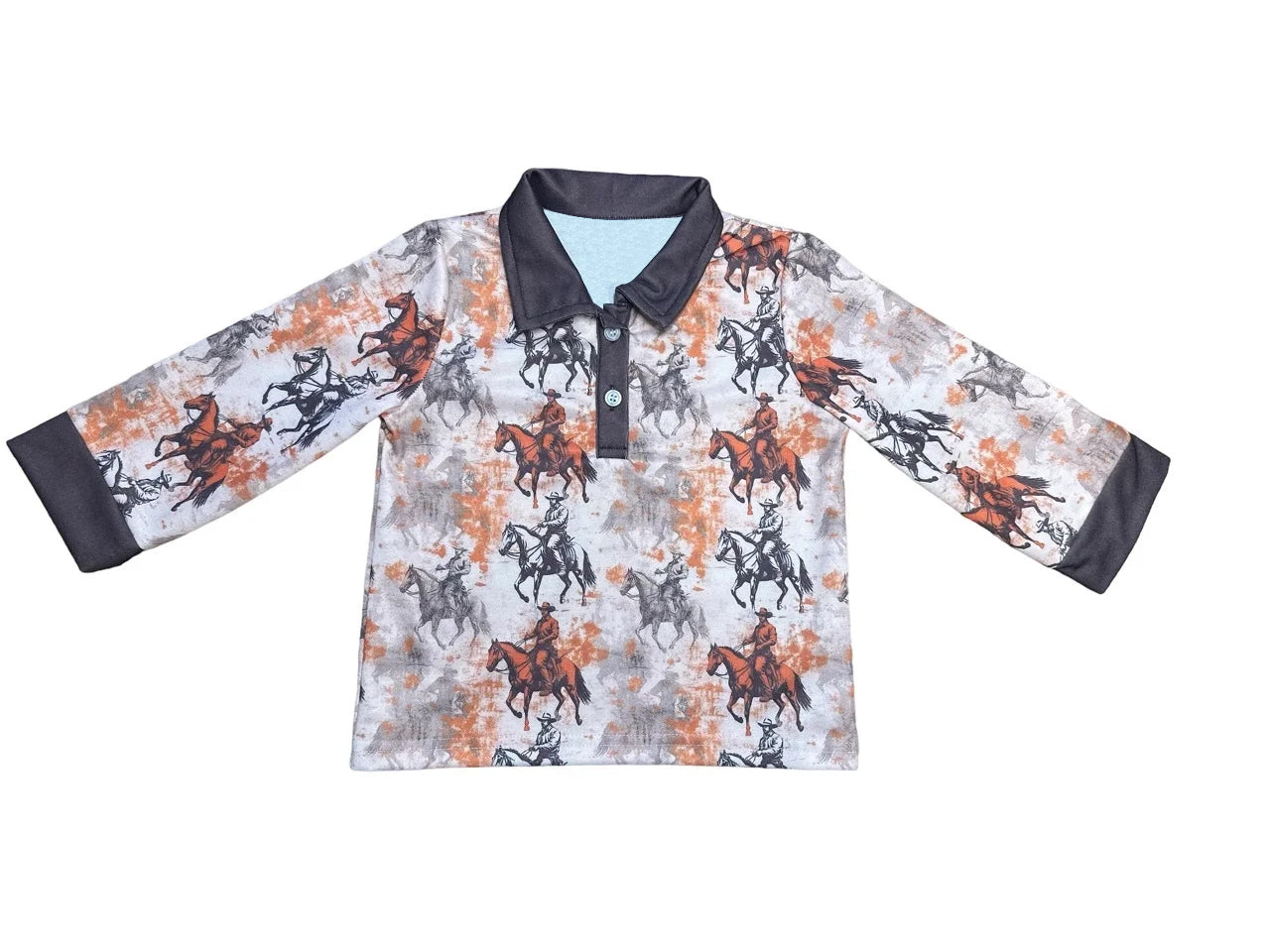 presale BT0944 Riding Button Collar Long Sleeve Top 2024 9.19