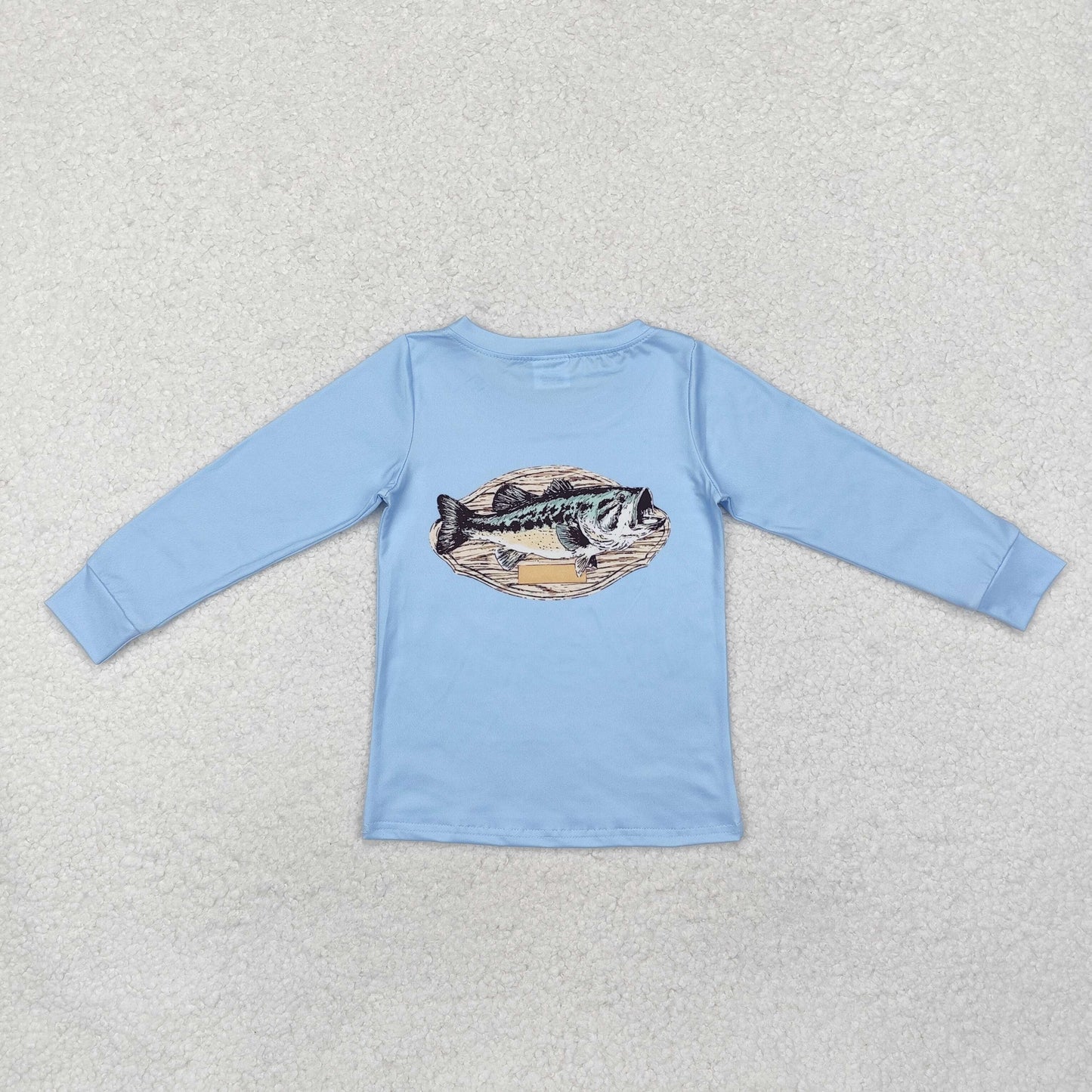 BT0952 Fish blue long-sleeved top