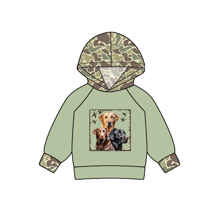 presale BT0967 Duck Puppy Camo Green Hooded Long Sleeve Top 2024 9.21