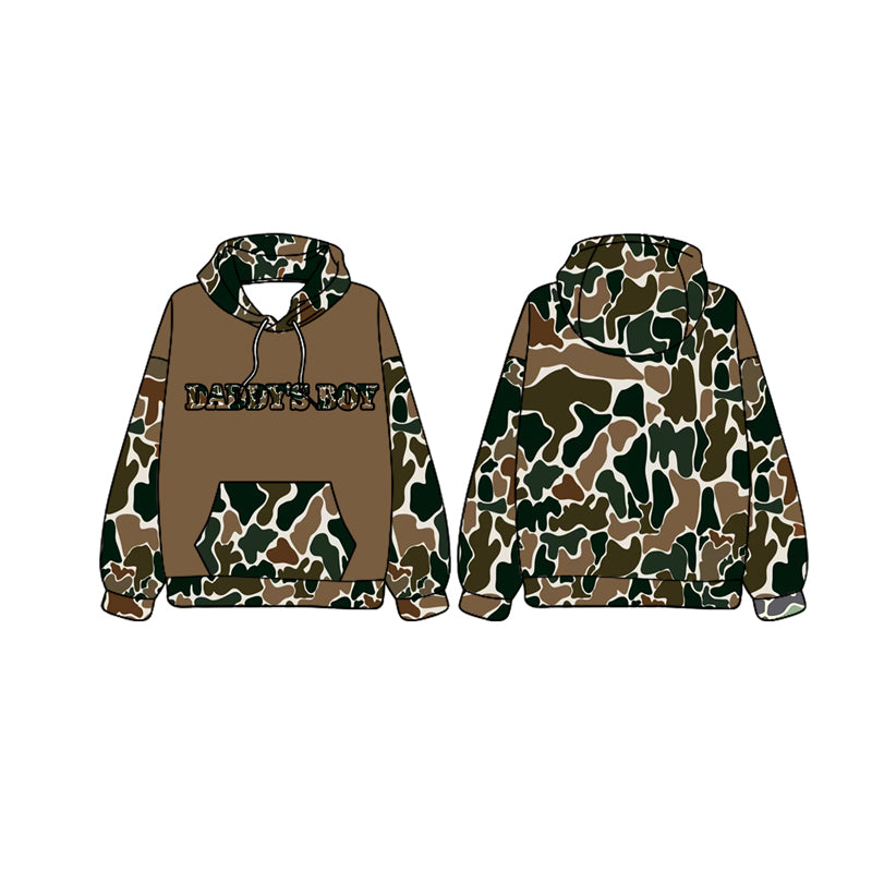 presale BT0981 daddy's boy camouflage beige hooded long sleeve top 2024 9.23