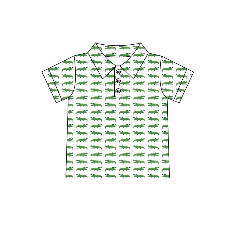 presale BT1115 Crocodile White Short Sleeve Top 2024 11.29