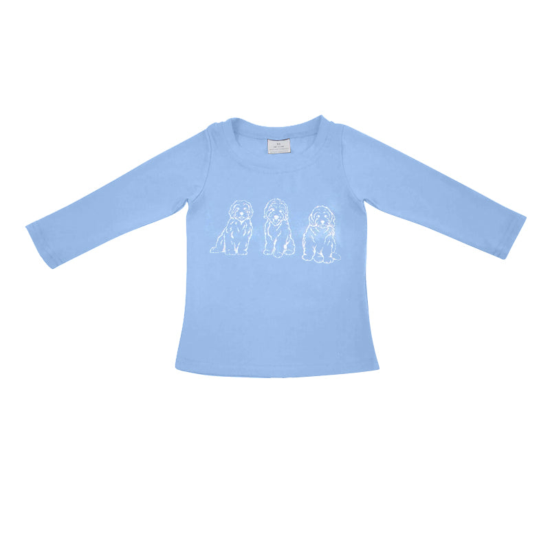 presale BT1128 Puppy Blue Long Sleeve Top 2024 12.7
