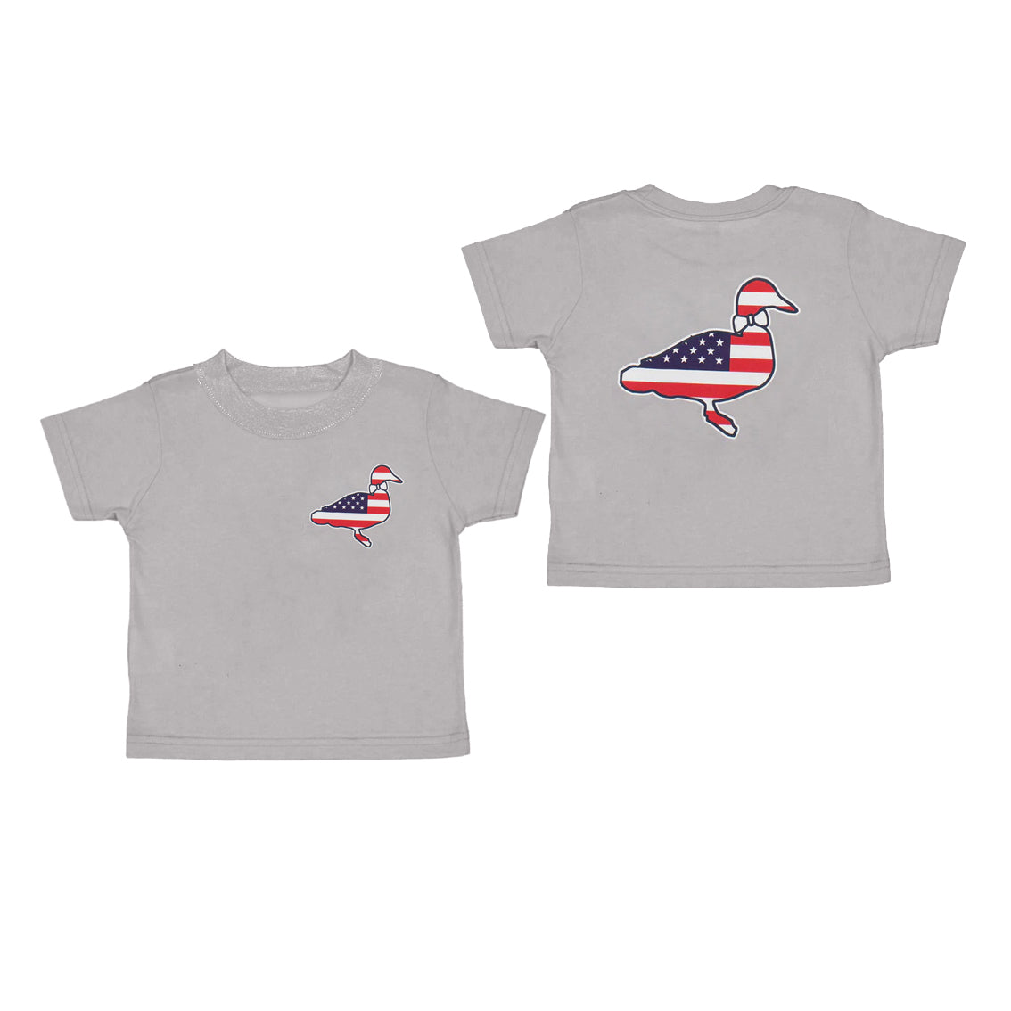 presale BT1199 Baby Boys Grey 4th Of July Ducks Tee Shirts Tops D 3.5