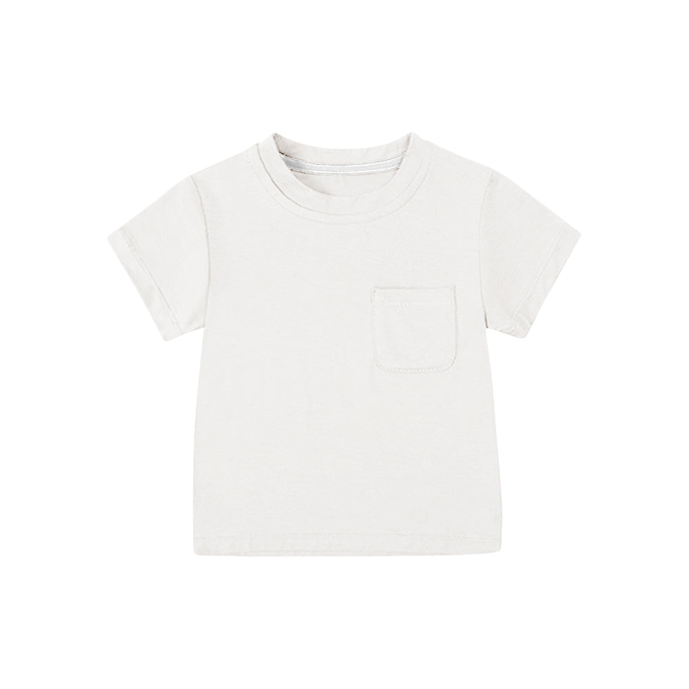 presale BT1221 White Pocket Boys Summer Tee Shirts Top D 3.29