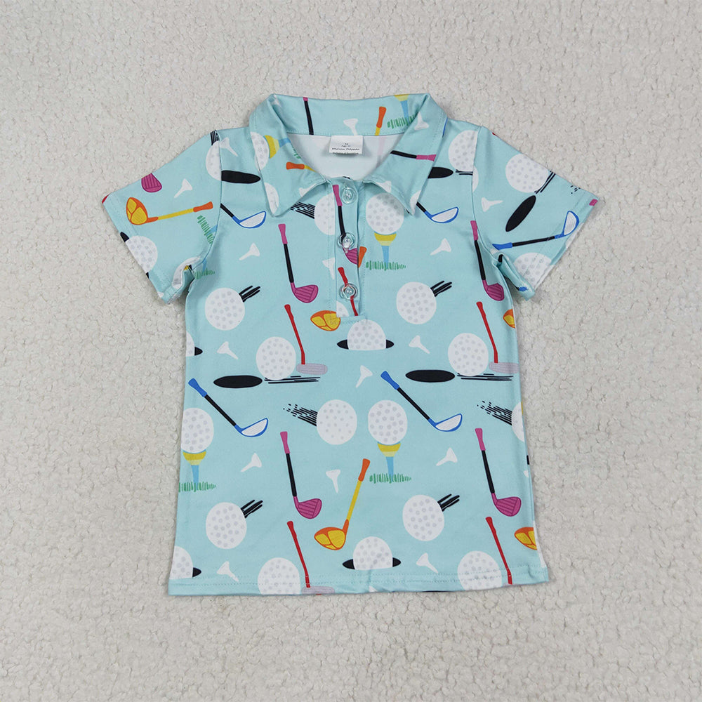 BT1234 Golf Teal Button Neck Short Sleeve Top D 5.23