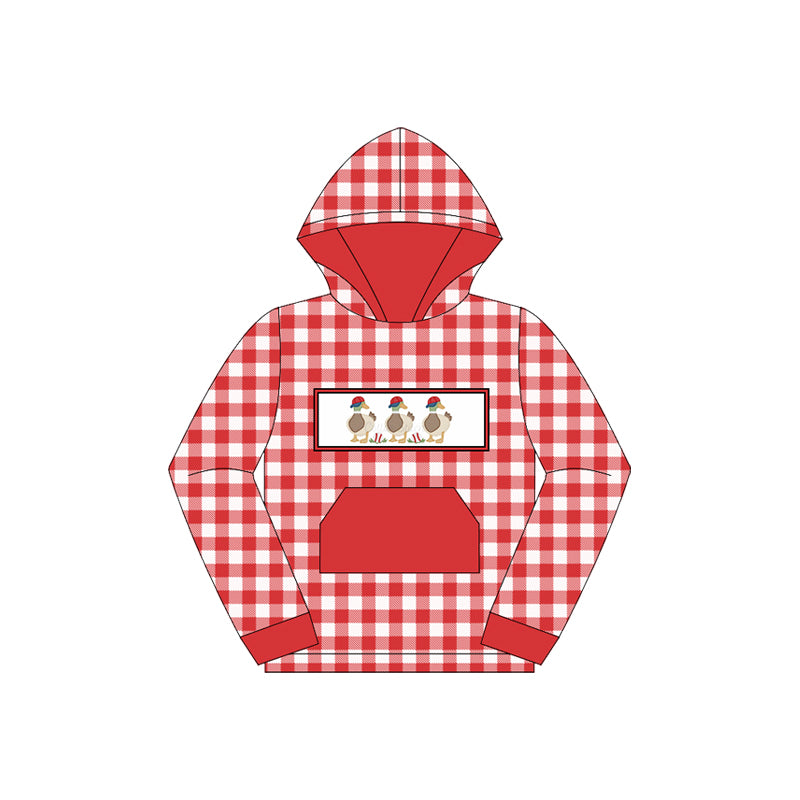 presale BT1286 Baby Boys Polka Dots Long Sleeves Ducks Pocket Hoodies Top D 7.3