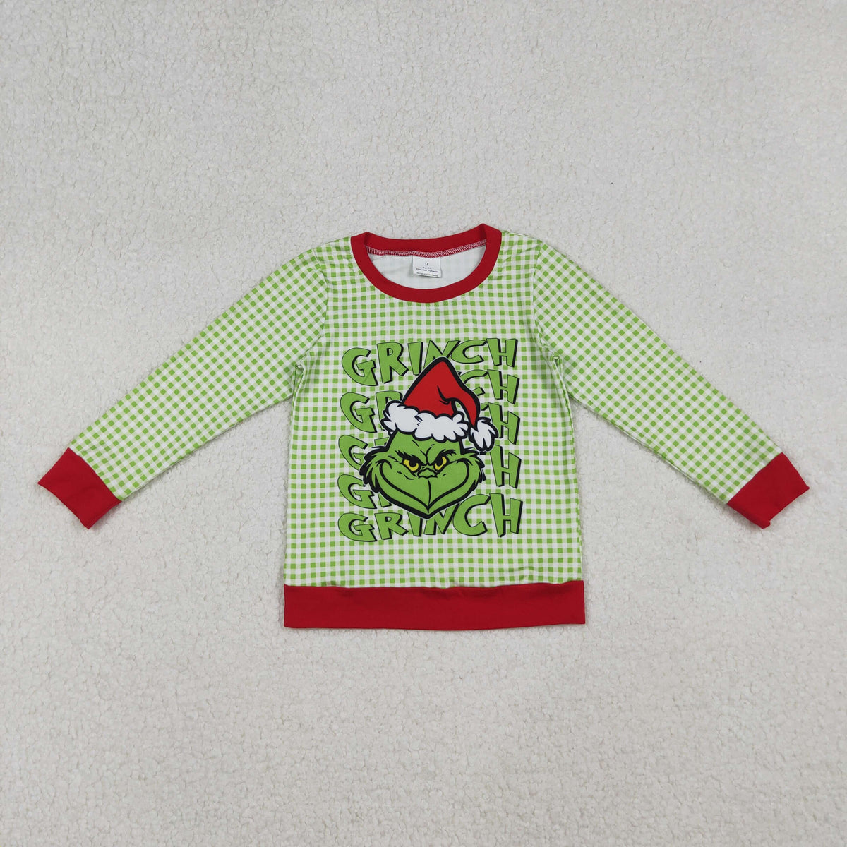 Sibling Baby Boys Green Faces Christmas Checked Tee Shirts Top Rompers D 927