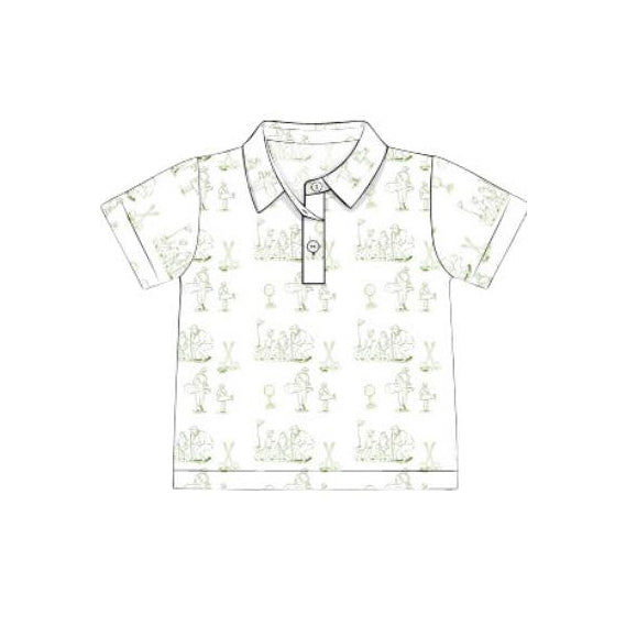 presale BT1367 Baby Boys Short Sleeve Golf Button Polo Shirts Top D 915