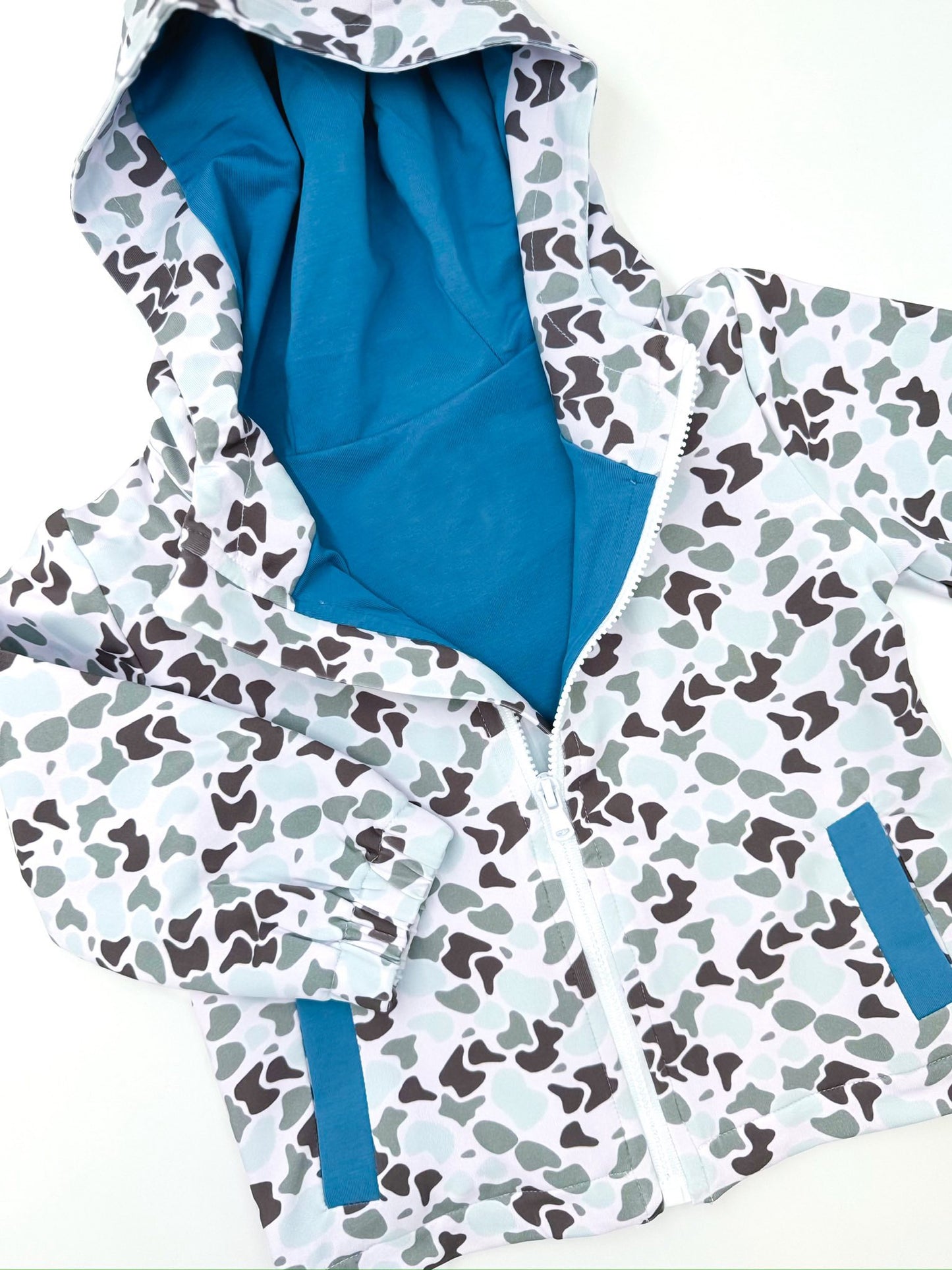 presale BT1504 Baby Boys Grey Camo Pockets Zipper Southern Hoodie Jackets Top D 1117