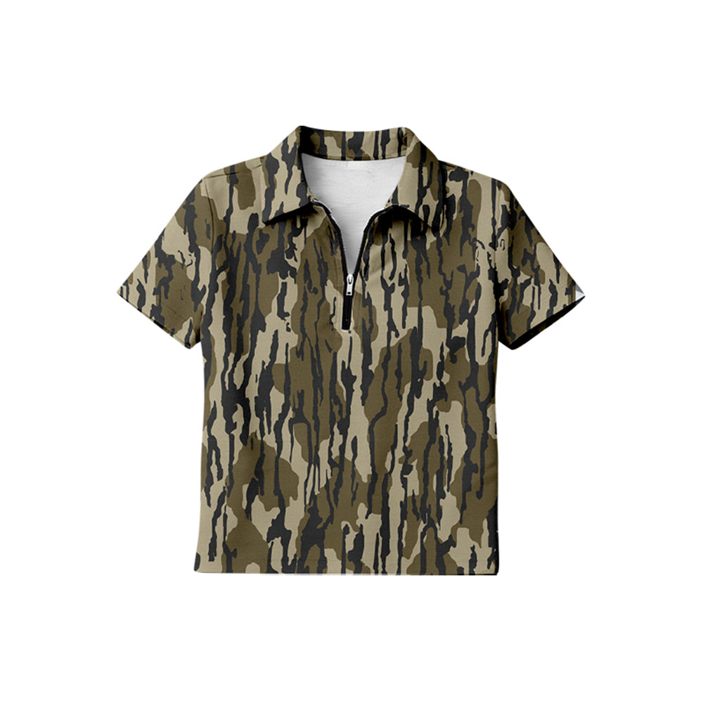 pre order zipper camo pullover tee kids clothing