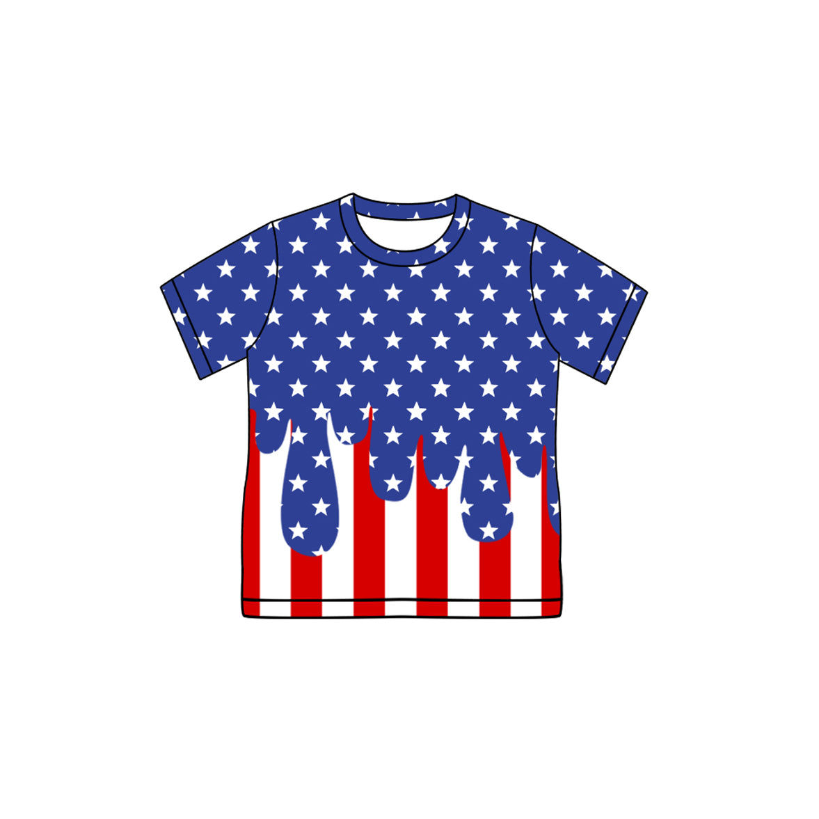 Pre order star stripes ice cream tee