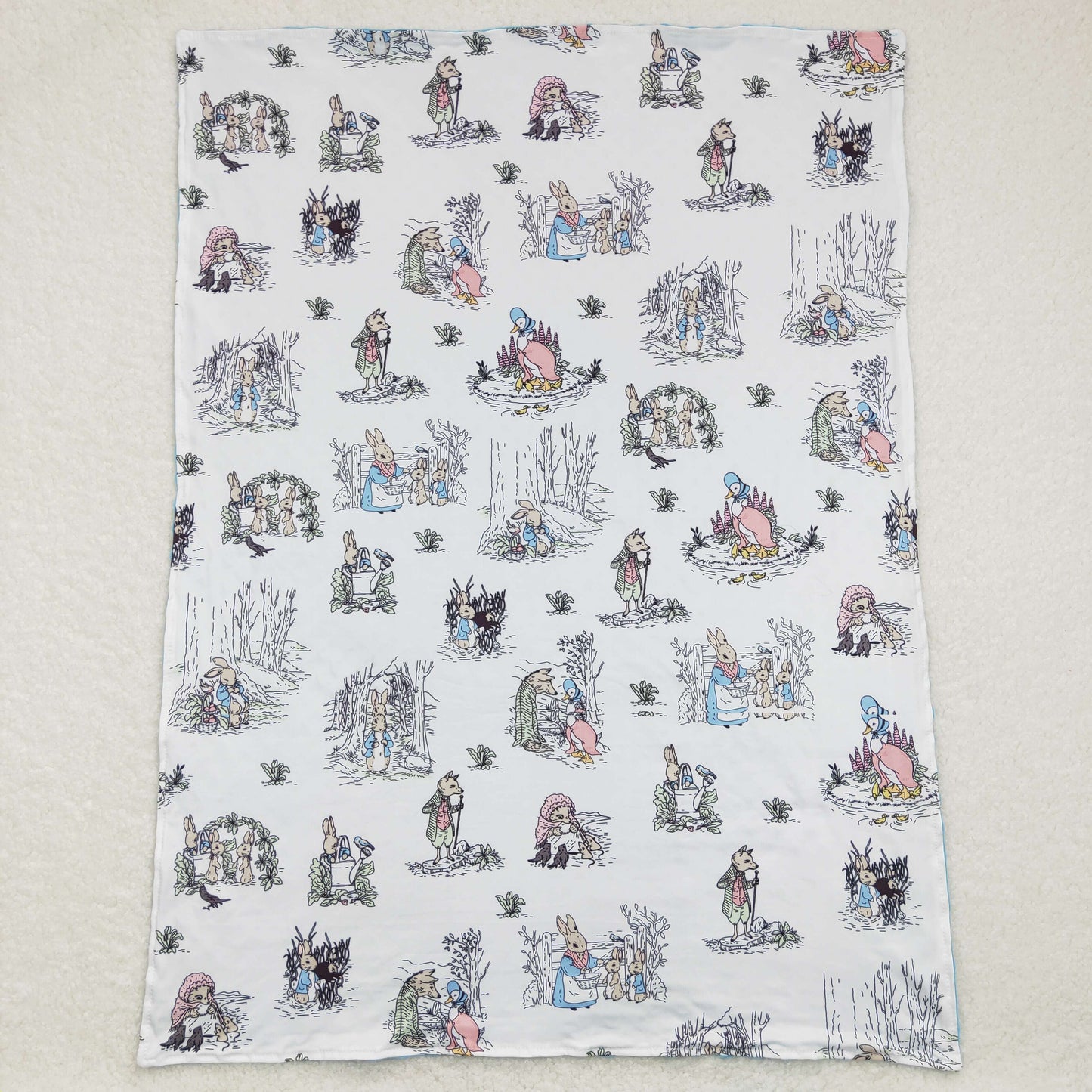 easter rabbit print blanket
