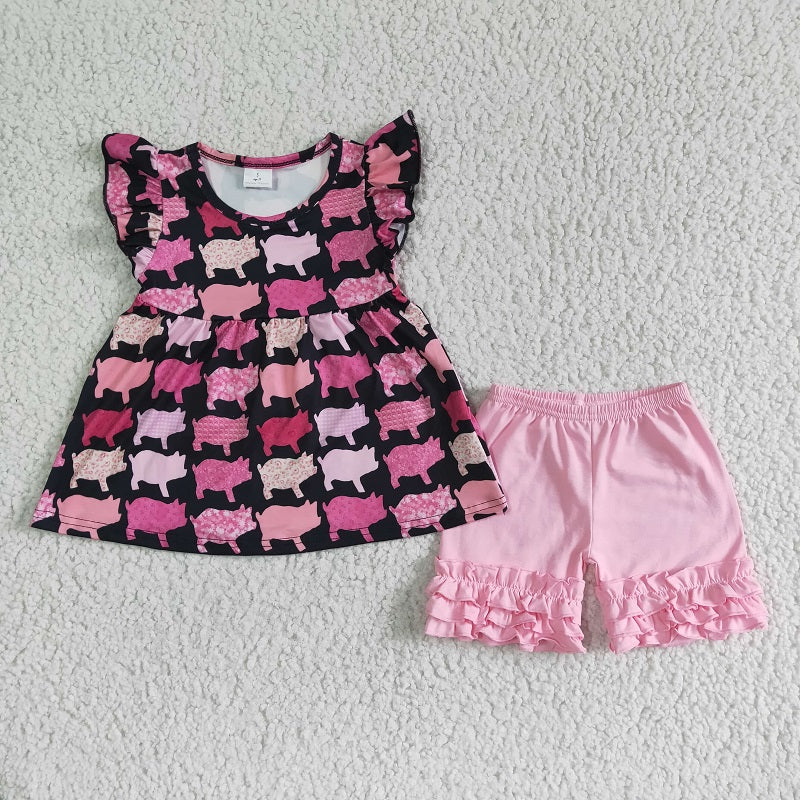 C11-6 Pink Pig Short Sleeve Suit D 6.27