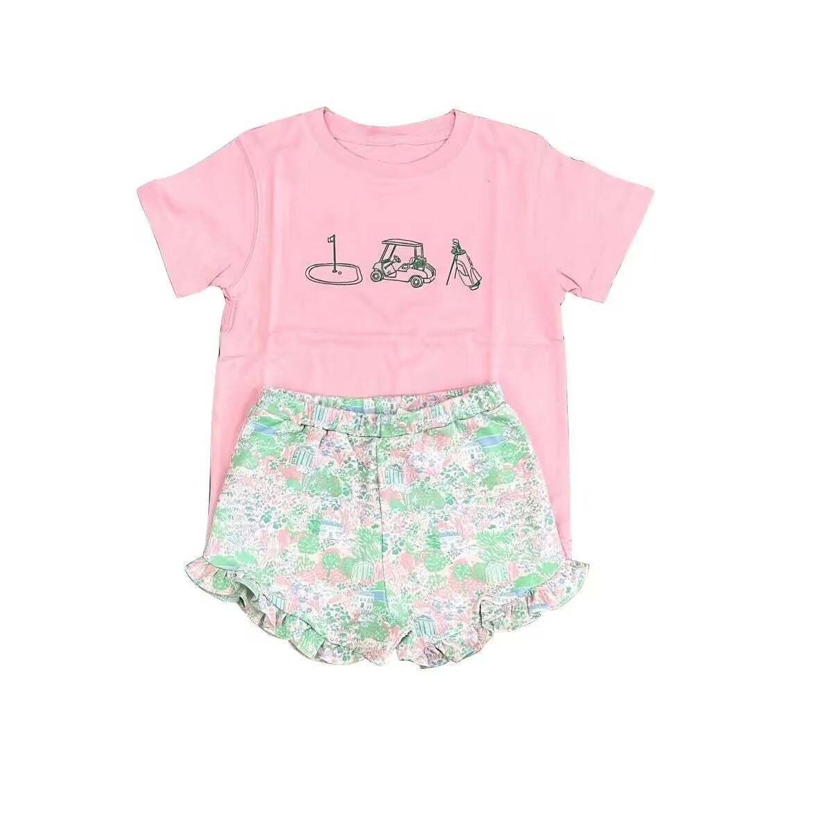 Custom short sleeve set MOQ 3