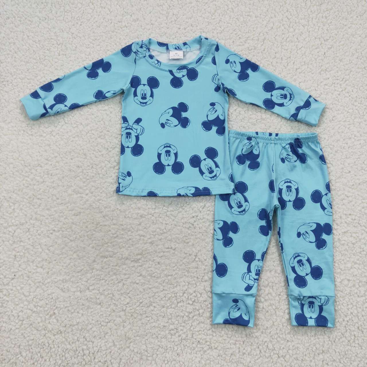 BLP0233 Cartoon Blue Cartoon Long Sleeve Pants Set