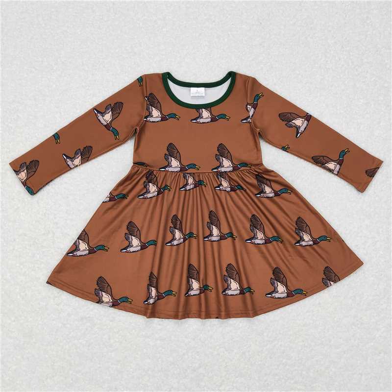 Match Sibling Girls Baby Boys Duck Hunting Season Dresses Rompers Clothes Sets