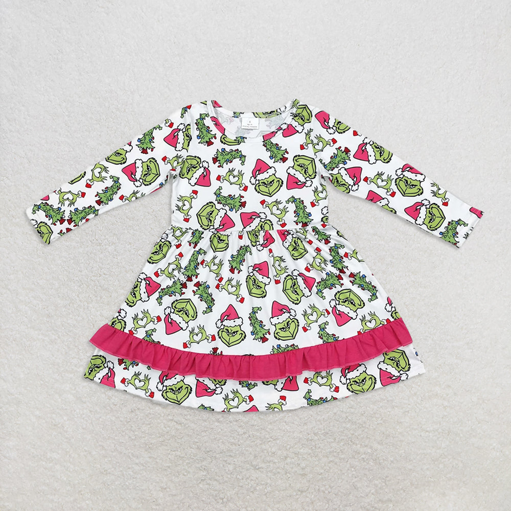 Family Christmas Green Face Hearts Pajamas Holiday Wear D 901