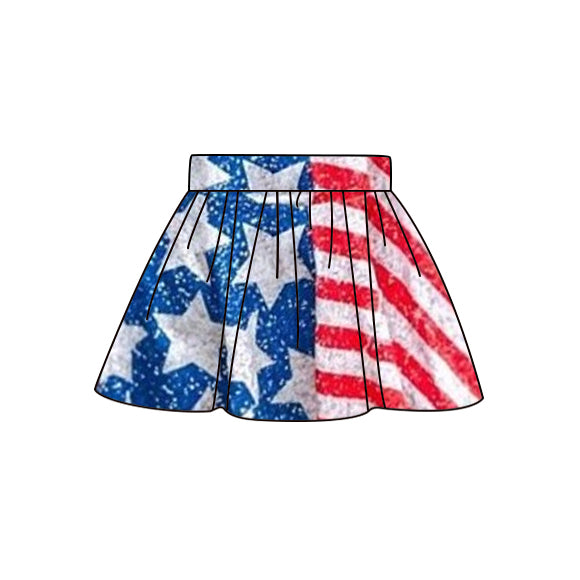 GLK0024 Stars and Stripes Patchwork Skirt