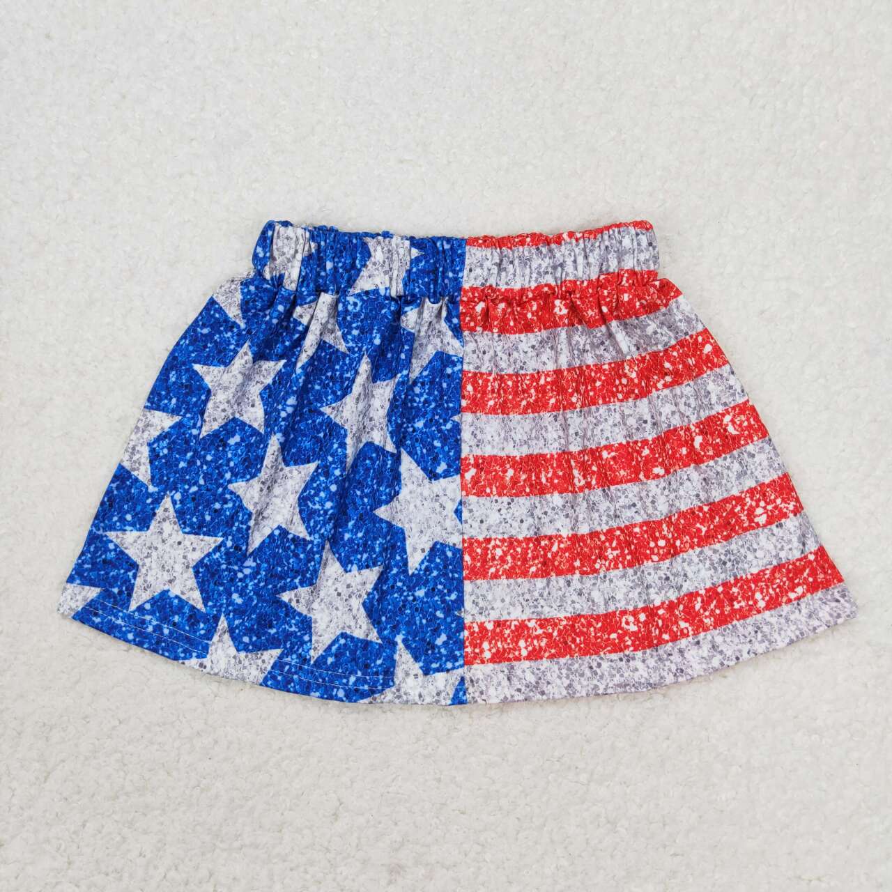 GSD1263 Baby Girls Stars Stripes 4th Of July Shirt Skirt Clothes Sets