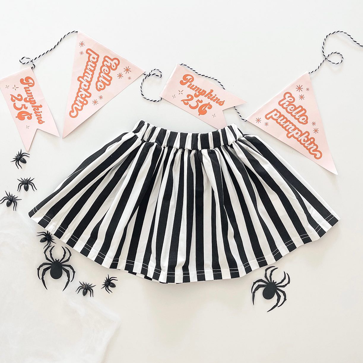 presale GLK0030 baby girls clothes black stripe girl shots skirt 2024 7.15