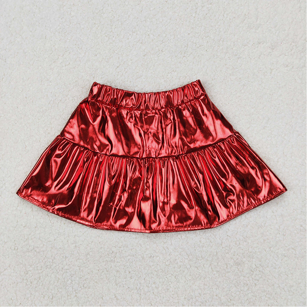 GLK0041 Baby Girls Shiny leather red skirt D 3.21