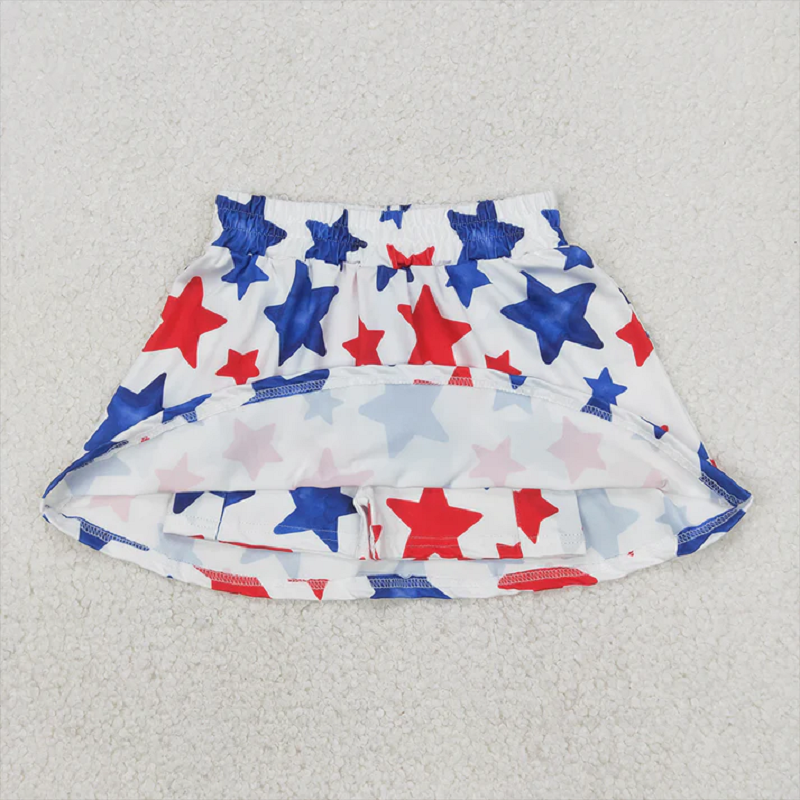 Match 3 Colors Baby Girls 4th Of July Summer Skorts Skirts D 4.9