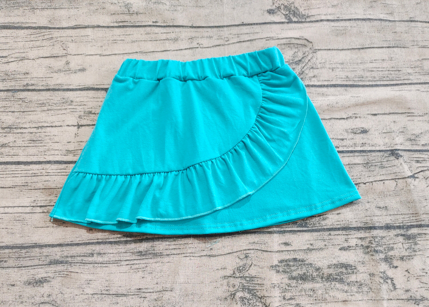 GLK0060 Baby Girls Turquoise Ruffles Skort Skirts D 4.16