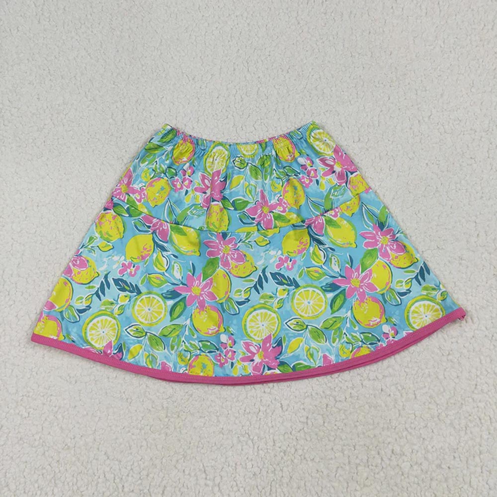 Sibling Baby Girls Lemon Leopard Summer Skirts Bottoms D 7.7
