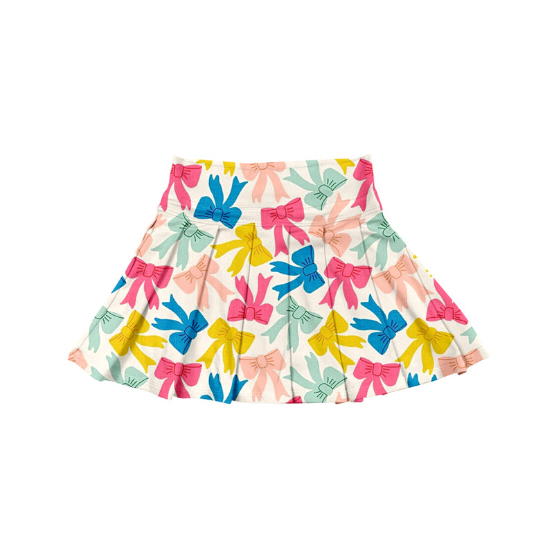 presale GLK0116 Baby Girls Colorful Bows Yoga Skorts Bottom D 6.21