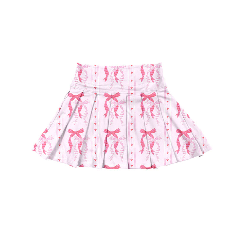 presale GLK0117 Baby Girls Pink Hearts Bows Stripe Yoga Skorts Bottom D 6.21