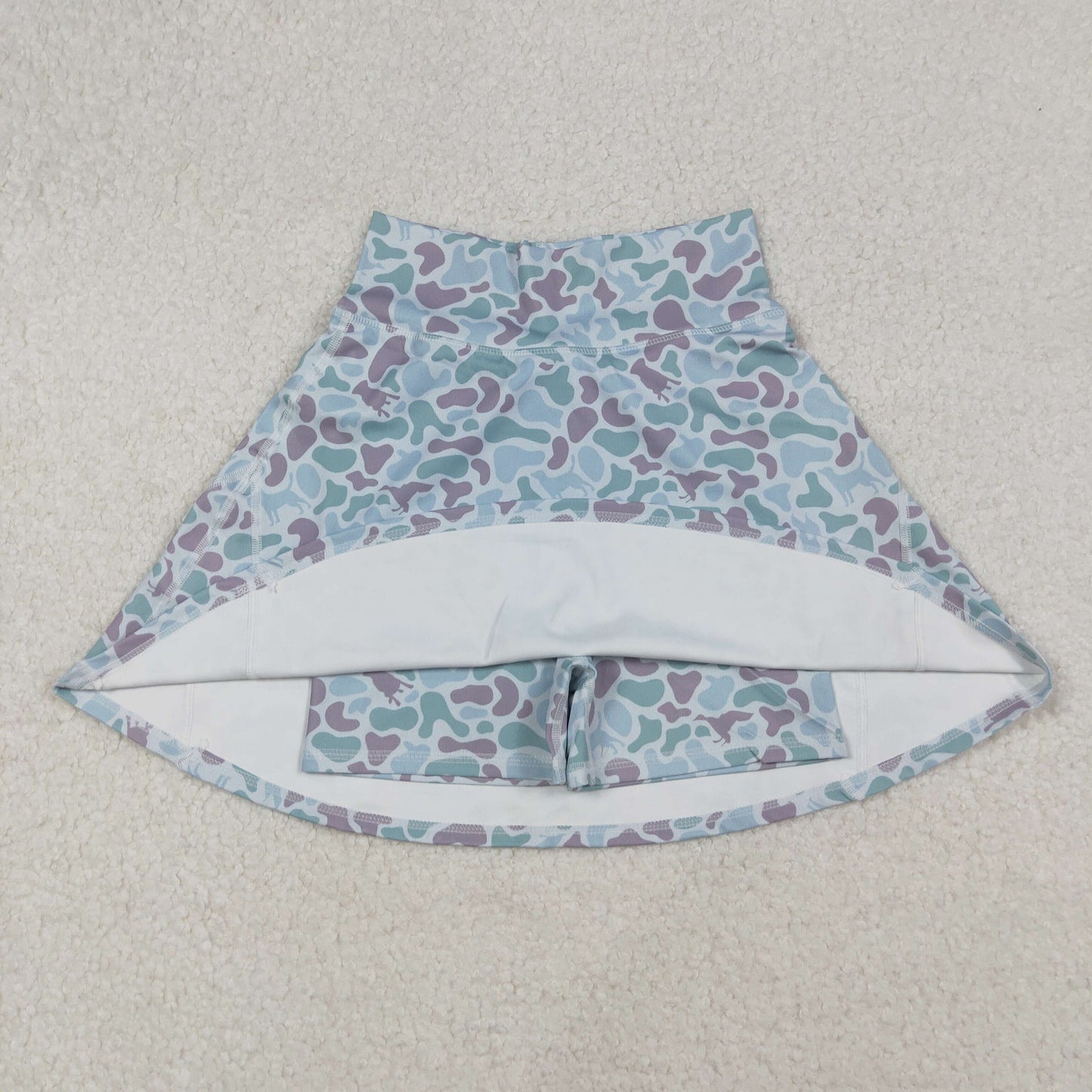 GLK0132 Adult Women Western Green Camo Yoga Skorts D 926