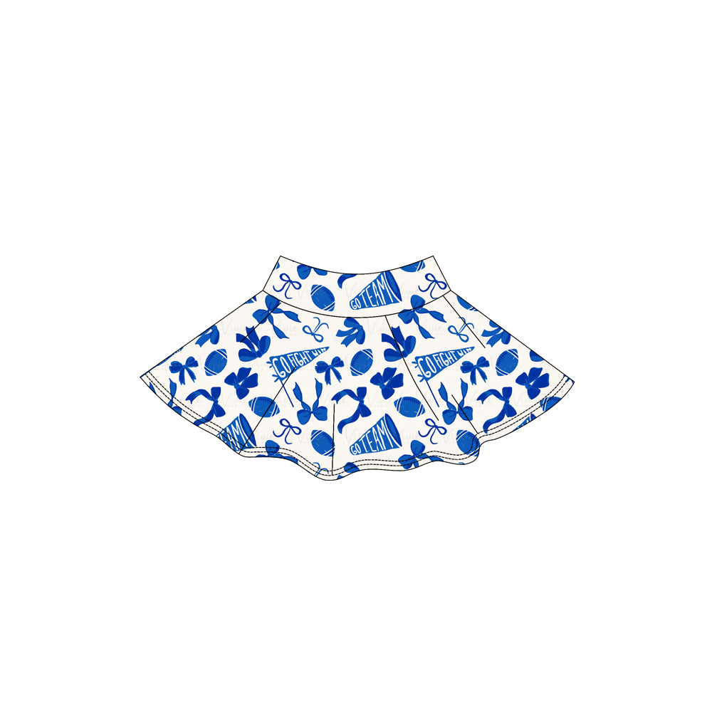 GLK0138 Baby Girls Hot Blue Bows Go Team Yoga Skirt Shorts Bottom D 1023