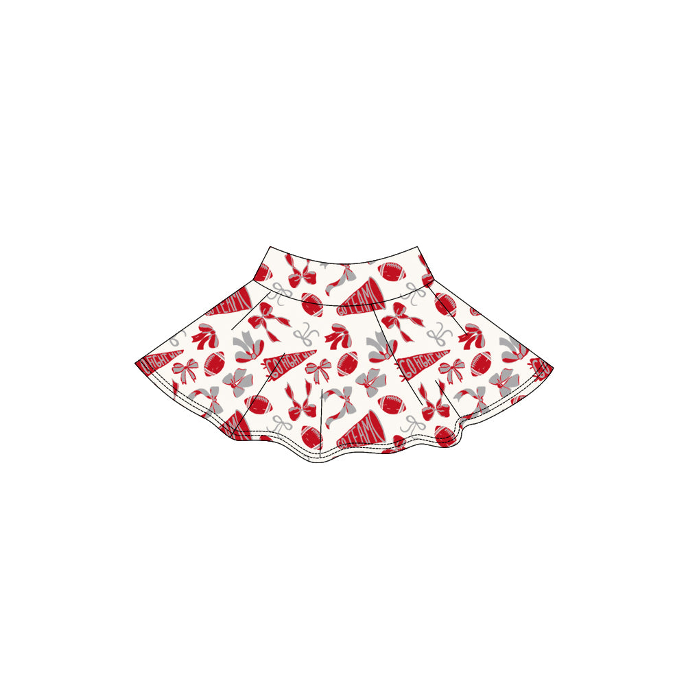 presale GLK0141 Baby Girls Red Bows Go Team Yoga Skirt Shorts Bottom D 906
