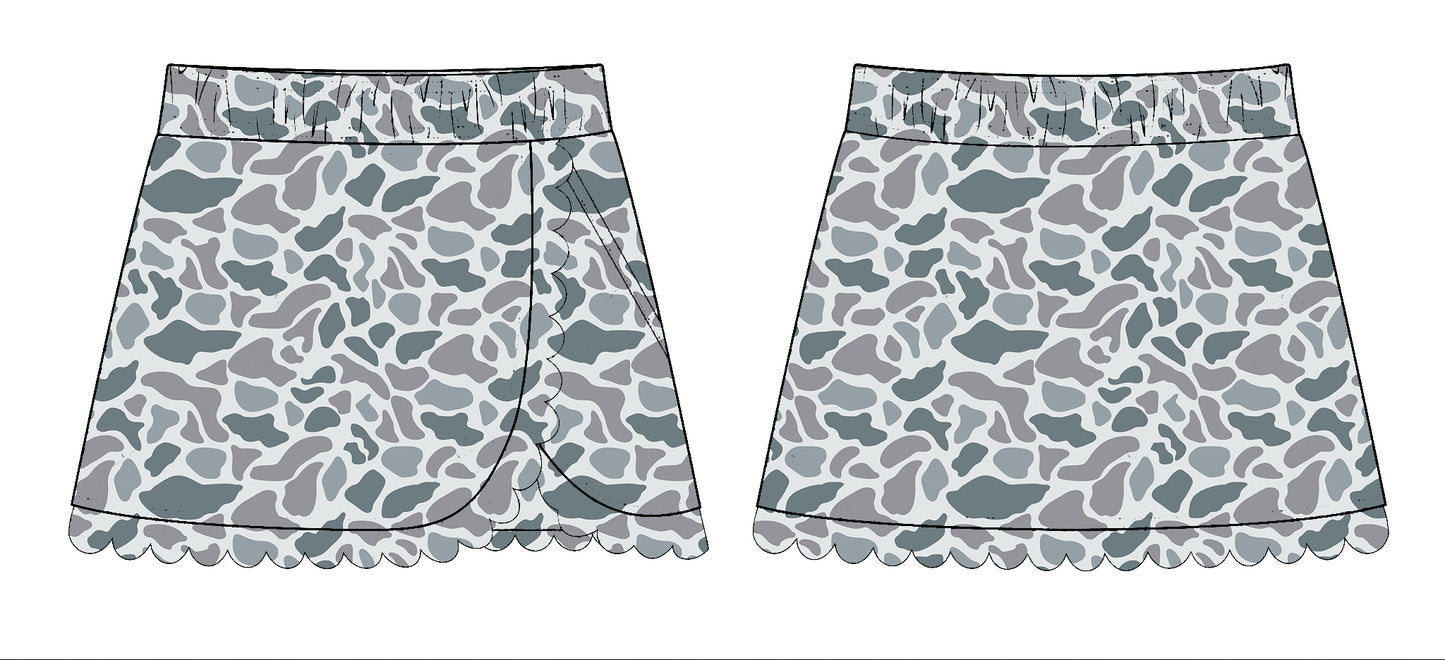 presale GLK0173 Baby Girls Grey Camo Southern Yoga Skirts Bottom D 1103