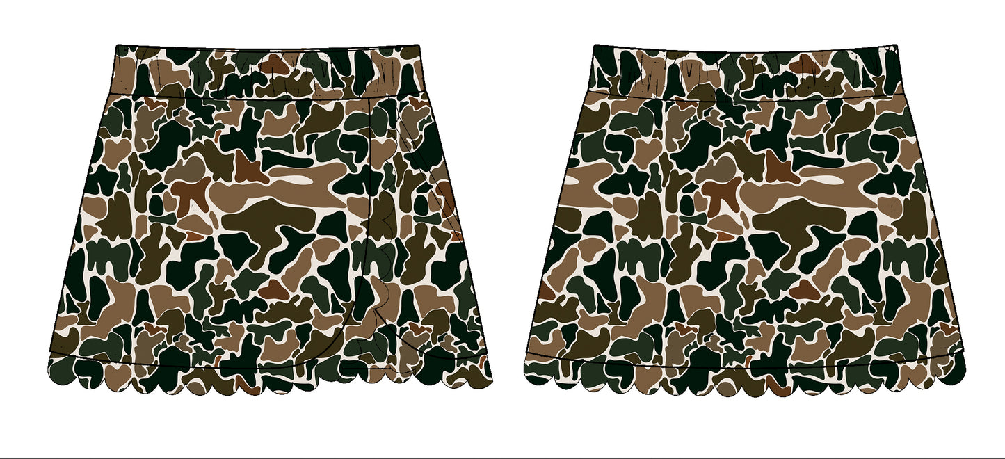 presale GLK0175 Baby Girls Dark Brown Camo Southern Yoga Skirts Bottom D 1103