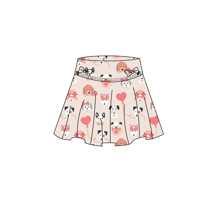 presale GLK0184 Baby Girls Dogs Hearts Bows Yoga Skirt Shorts Bottom D 1119