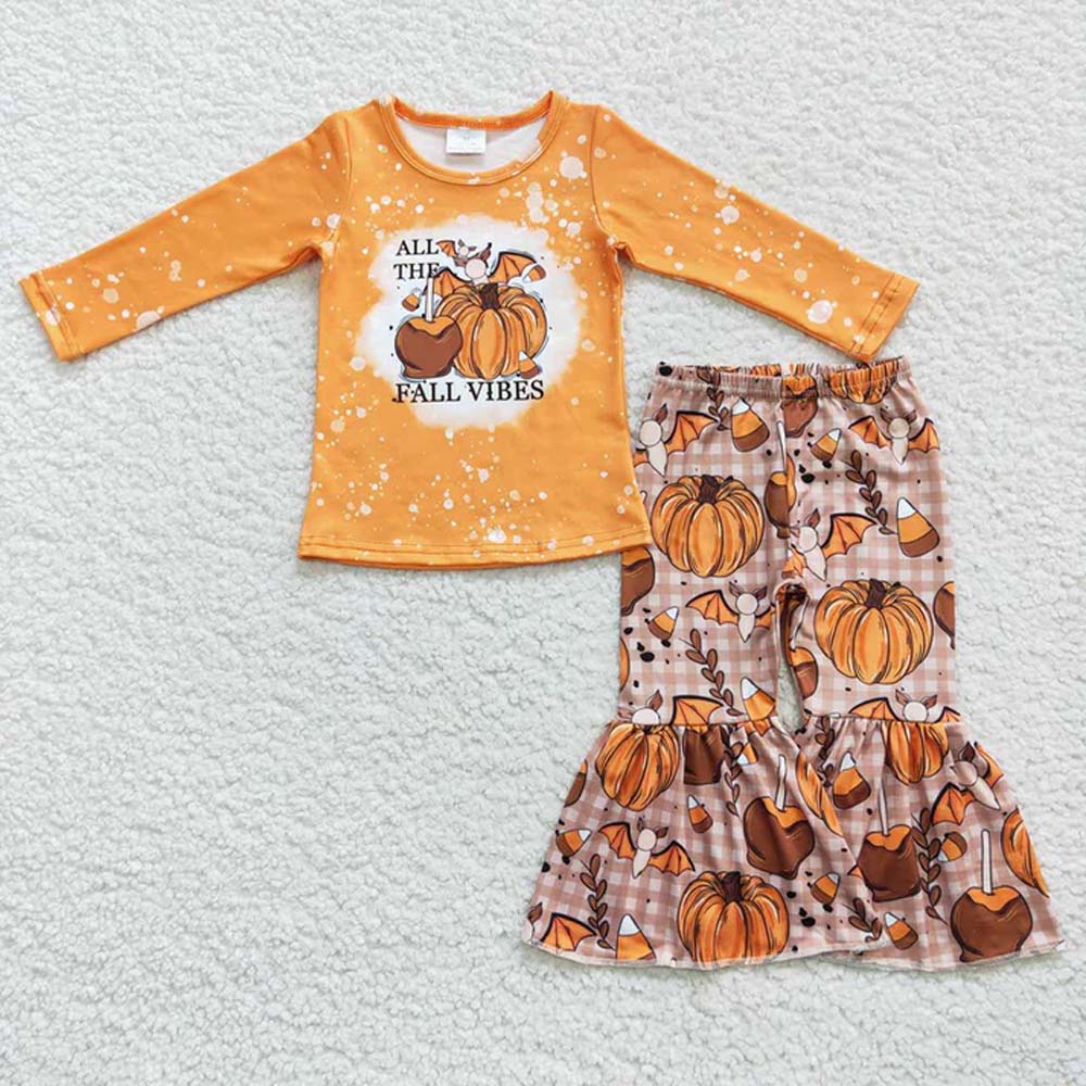 Sibling Baby Girls Fall Shirt Bell Pants Outfits Sets D 6.27