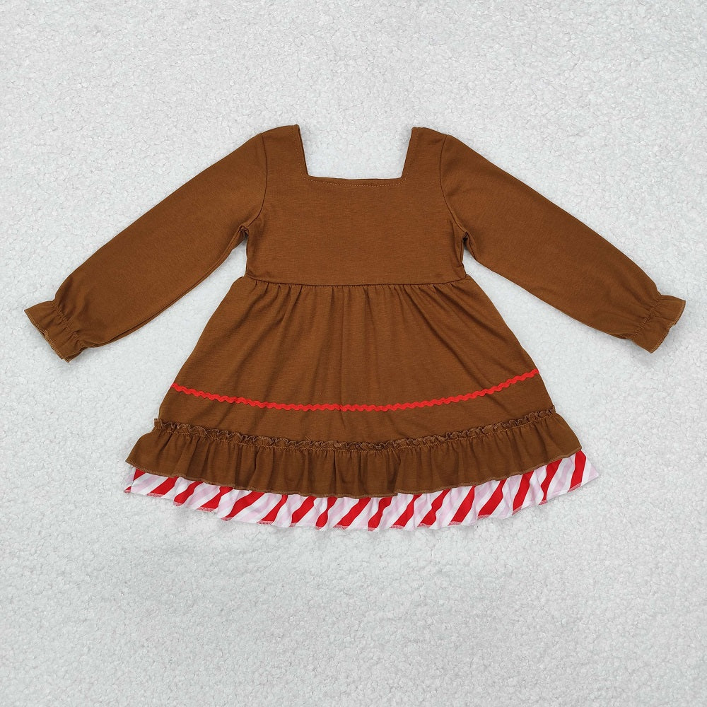 GLP0758 Alpine Bull Head Arrow Geometric Pattern Pocket Brown Lace Long Sleeve Pants Set