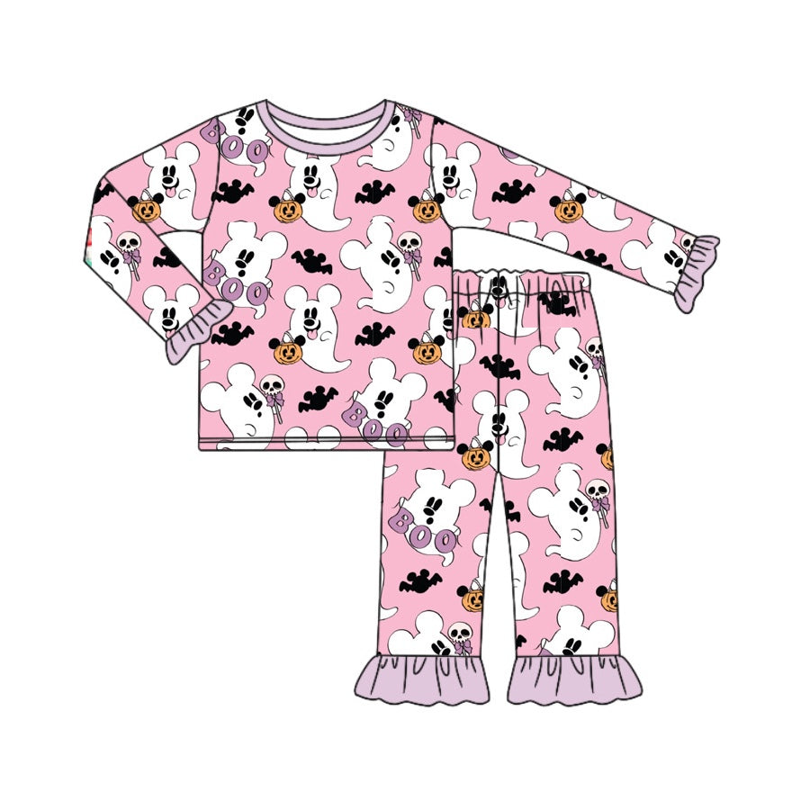 GLP1544 Ghost Pink Long Sleeve Long Pants Pajama Set