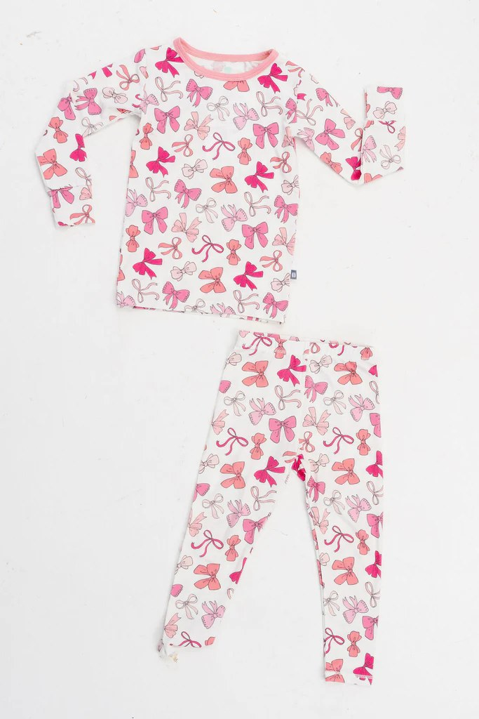 presale GLP1616 Bow pattern long sleeve and long pants pajama set 2024 7.19
