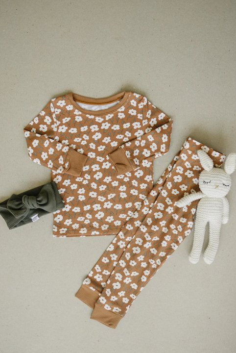 presale GLP1889 Brown floral long-sleeved trousers pajama set 2024 8.29