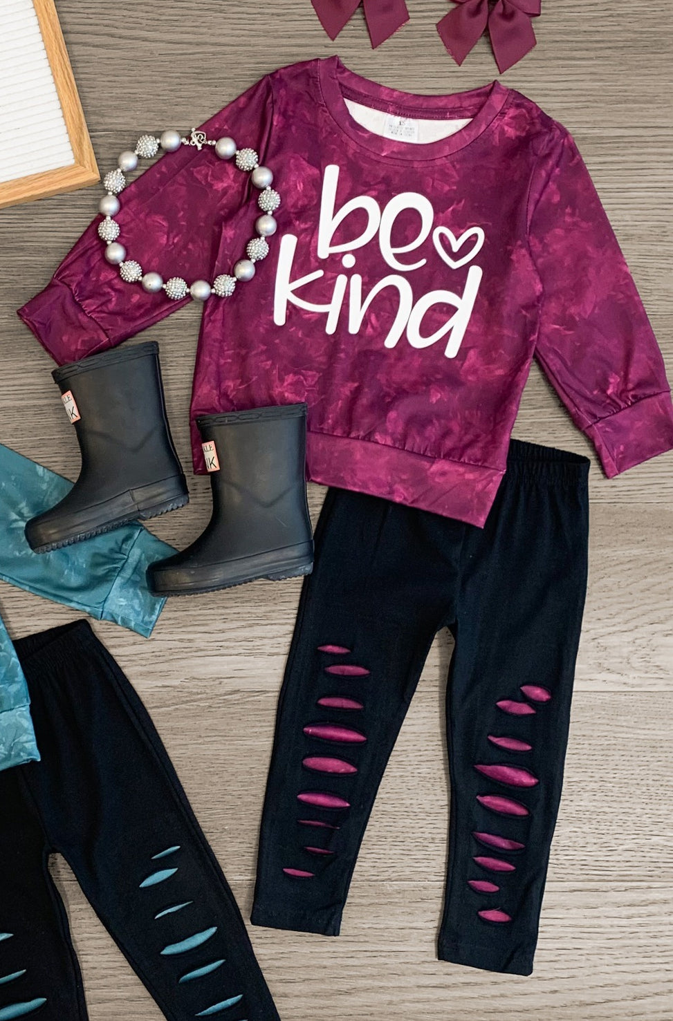 presale GLP1928 Fuchsia Long Sleeve Ripped Black Pants Suit 2024 9.4