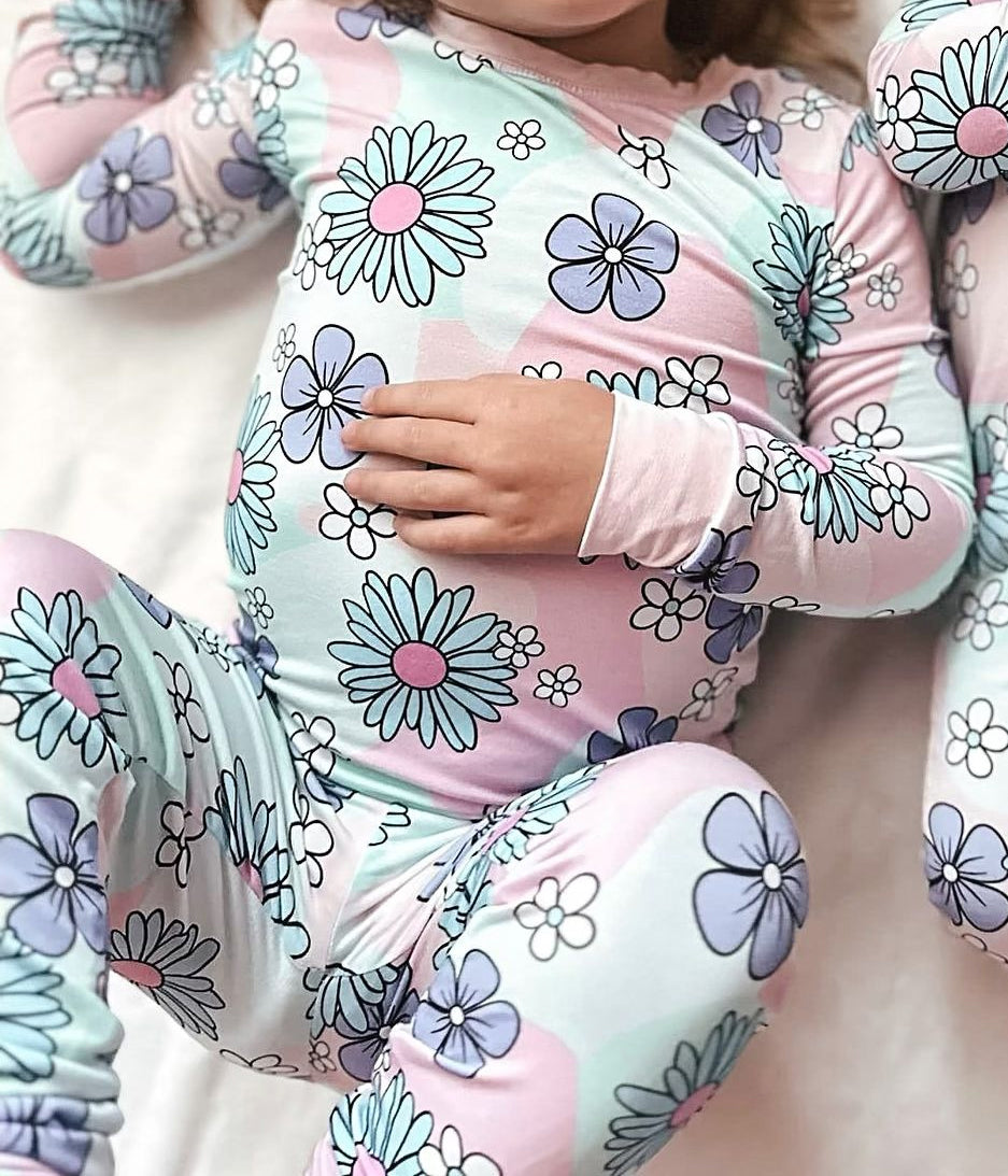presale GLP2120 Floral pink green long-sleeved trousers pajama set 2024 9.27