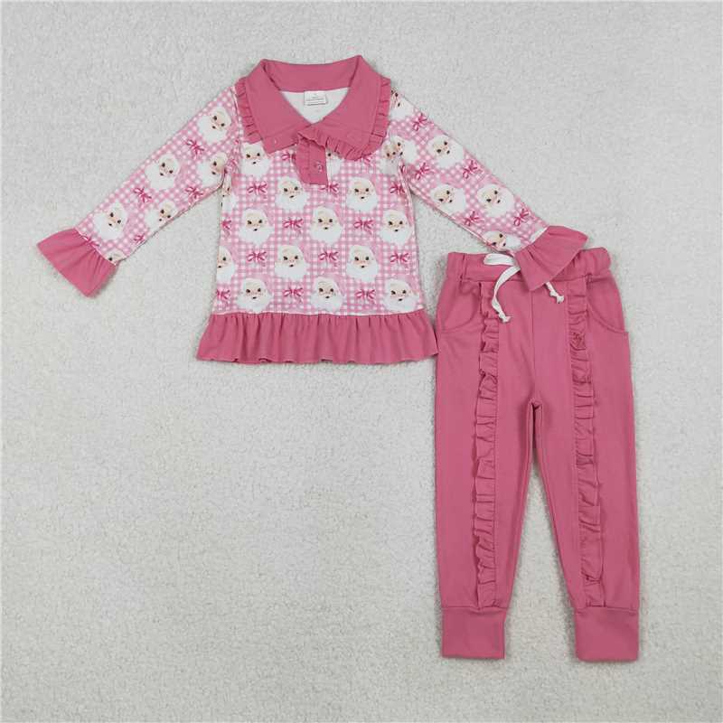 Sibling Baby Boys Girls Santa Grin Pullovers Top Leggings Pants Christmas Clothes Sets