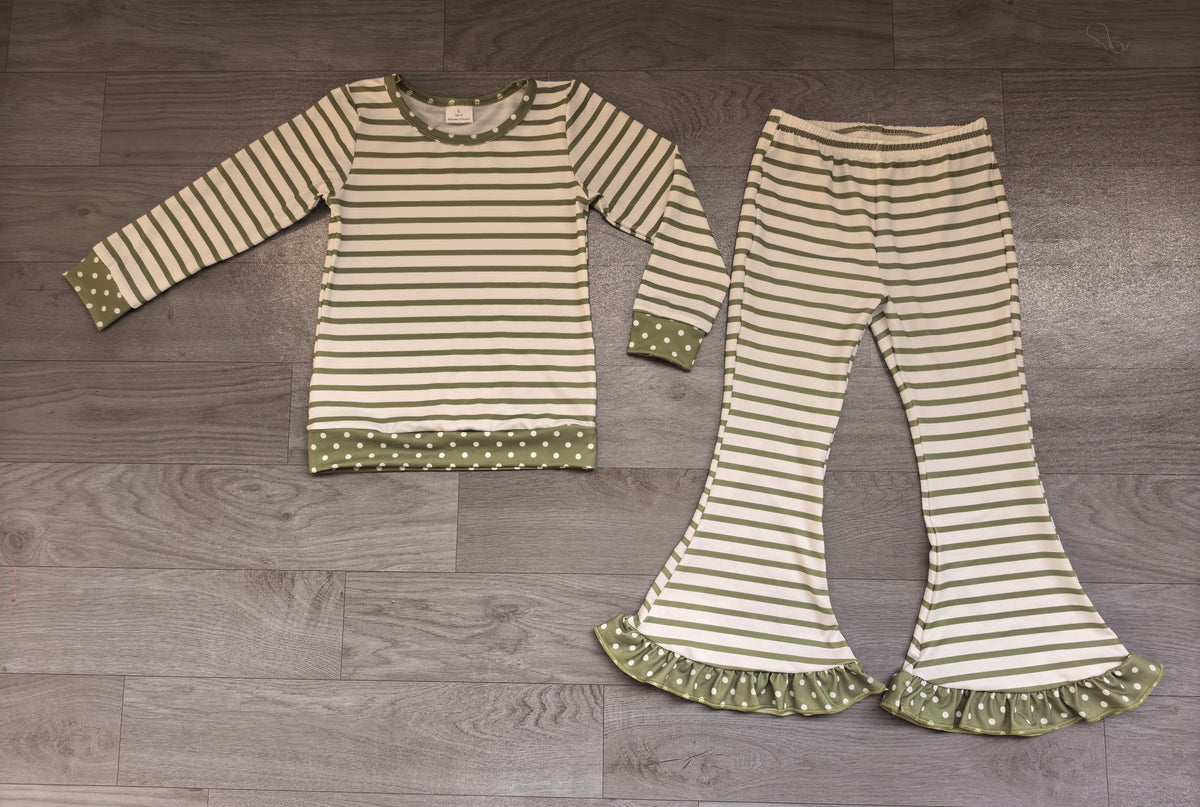 Pre order striped outfit girls clothing