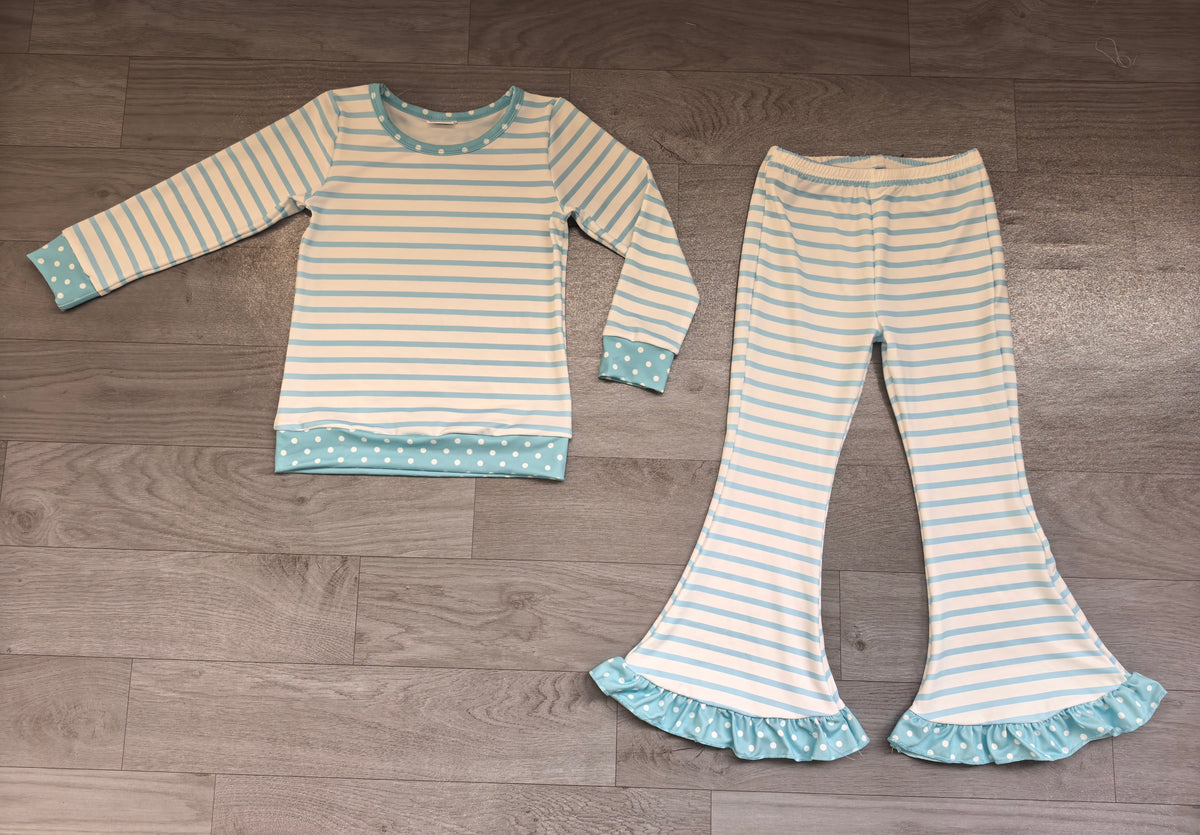 Pre order striped outfit girls clothing