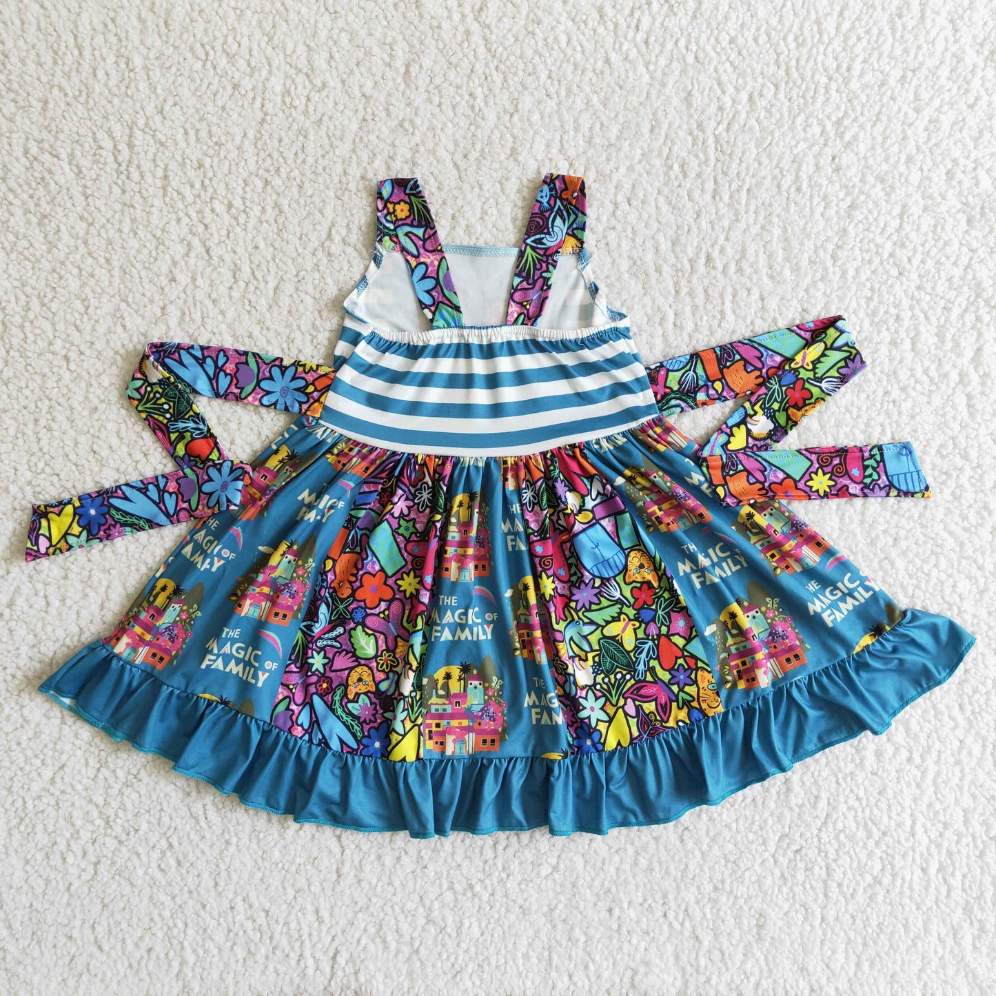 GSD0017 New summer fashion blue suspender lace-up dress D 3.1